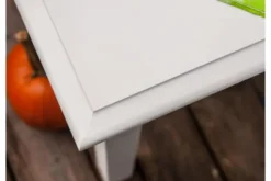 Tavolo allungabile in legno massello di pino bianco shabby chic
