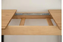 Tavolo allungabile in rovere massello con gambe nero da 120 a 165 cm Orbetello