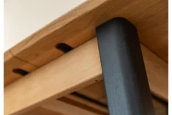 Tavolo allungabile in rovere massello con gambe nero da 120 a 165 cm Orbetello