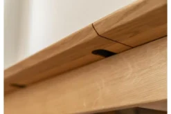 Tavolo allungabile in rovere massello con gambe nero da 120 a 165 cm Orbetello
