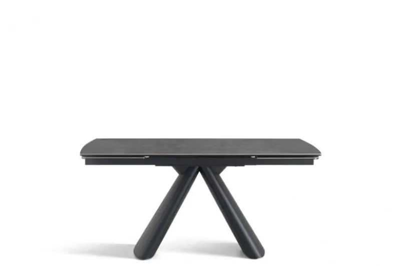 Tavolo allungabile 10 posti 160/240 cm effetto marmo grigio OBSIDIAN