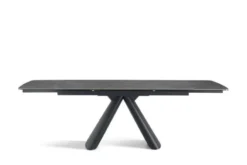Tavolo allungabile 10 posti 160/240 cm effetto marmo grigio OBSIDIAN