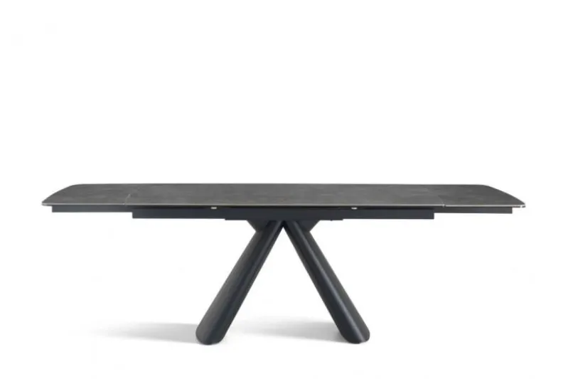 Tavolo allungabile 10 posti 160/240 cm effetto marmo grigio OBSIDIAN