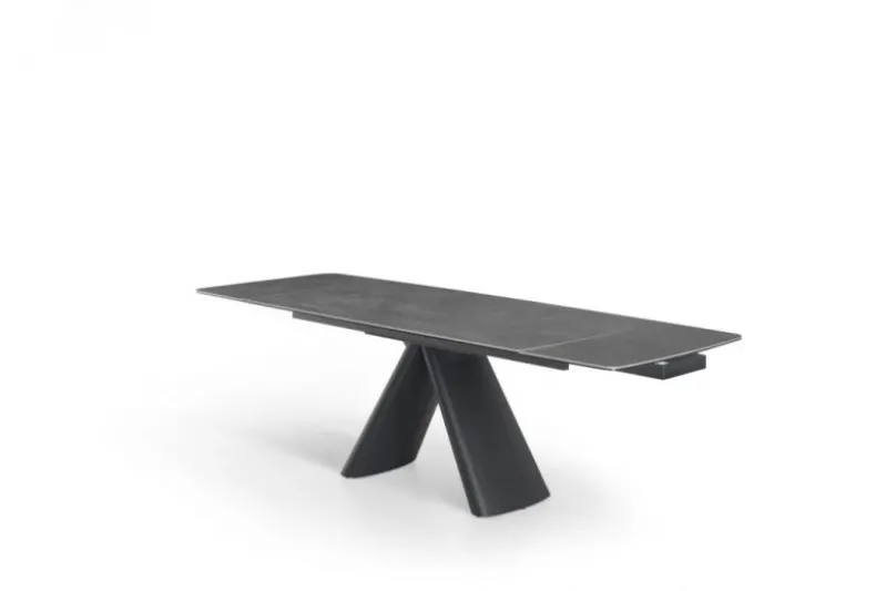 Tavolo allungabile 10 posti 160/240 cm effetto marmo grigio OBSIDIAN