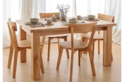 Tavolo da pranzo allungabile in rovere massello da 140 a 230 cm LANCIANO