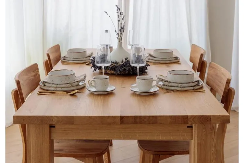 Tavolo da pranzo allungabile legno massello di rovere da 180x90 a 270x90 GROSSI