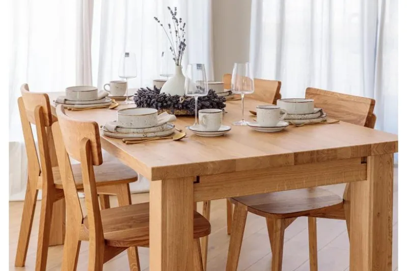 Tavolo da pranzo allungabile legno massello di rovere da 180x90 a 270x90 GROSSI