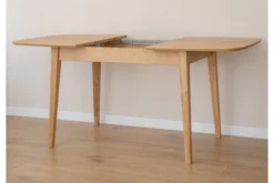 Tavolo da pranzo allungabile rettangolare in rovere massello da 120 a 165 cm Orbetello
