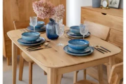 Tavolo da pranzo allungabile rettangolare in rovere massello da 120 a 165 cm Orbetello