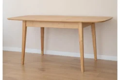 Tavolo da pranzo allungabile rettangolare in rovere massello da 120 a 165 cm Orbetello