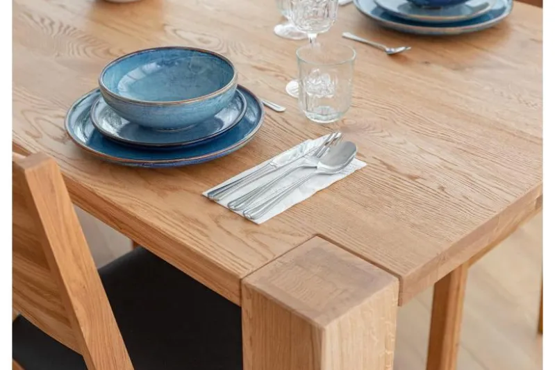 Tavolo legno massello di rovere scortecciato 90x180 SIENA
