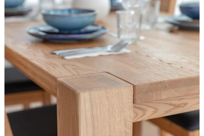 Tavolo legno massello di rovere scortecciato 90x180 SIENA