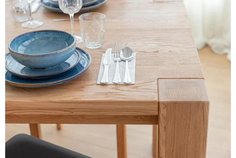 Tavolo legno massello di rovere scortecciato 90x180 SIENA