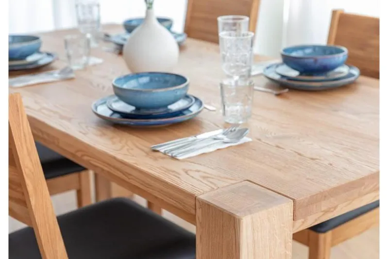 Tavolo legno massello di rovere scortecciato 90x180 SIENA