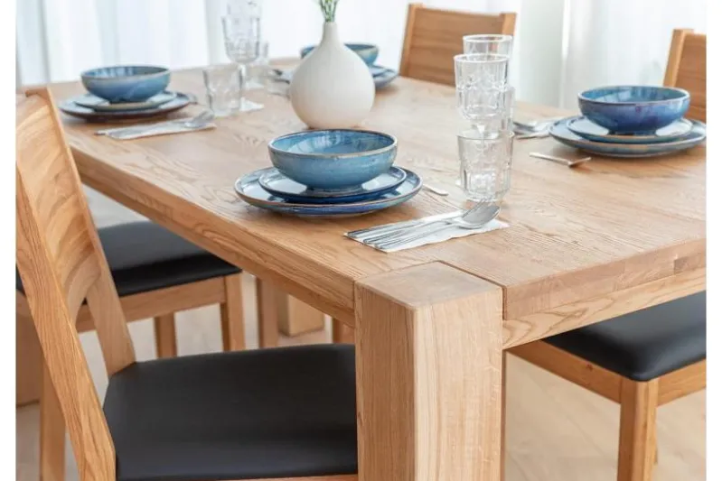 Tavolo legno massello di rovere scortecciato 90x180 SIENA