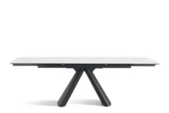 Tavolo moderno allungabile 160/240 cm stile marmo bianco OBSIDIAN