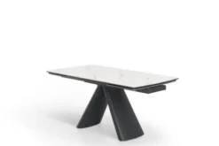 Tavolo moderno allungabile 160/240 cm stile marmo bianco OBSIDIAN