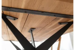 Tavolo ovale in rovere massello e metallo 180x90 SISTINA