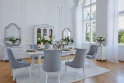 Tavolo provenzale allungabile in legno bianco Princess 828