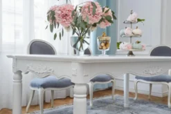 Tavolo provenzale allungabile in legno bianco Princess 828