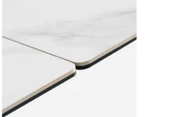 Tavolo rettangolare allungabile 12 posti 200/280 cm effetto marmo bianco NEXUS