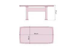 Tavolo riunione per ufficio stile classico PRESTIGE S610 1,8 Metri