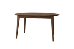 Tavolo rotondo allungabile in rovere massello tabacco da 90 a 140 cm Orbetello