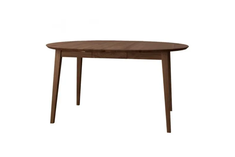 Tavolo rotondo allungabile in rovere massello tabacco da 90 a 140 cm Orbetello