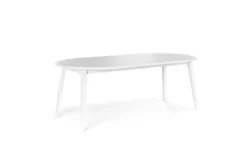 Tavolo rotondo allungabile pino massello bianco da 110 a 210 cm