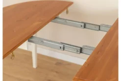 Tavolo rotondo allungabile pino massello bianco rovere 8/10 posti