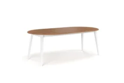 Tavolo rotondo allungabile pino massello bianco rovere 8/10 posti
