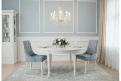 Tavolo rotondo bianco stile provenzale Princess 832
