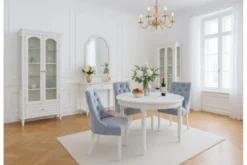 Tavolo rotondo bianco stile provenzale Princess 832