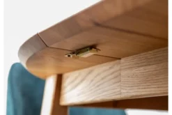 Tavolo rotondo in rovere massello da pranzo allungabile da 90 cm a 140 cm Orbetello