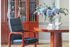 Tavolo rotondo riunione classico per ufficio PRESTIGE G620 da 90 cm