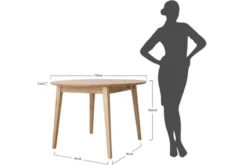 Tavolo rotondo rovere massello tabacco 110 cm Orbetello