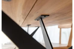 Tavolo rovere massello e gambe a x metallo nero 140x90 SISTINA