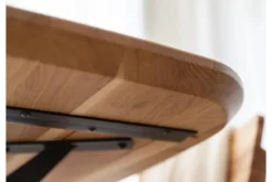 Tavolo rovere massello e gambe a x metallo nero 140x90 SISTINA
