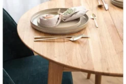 Tavolo rovere massello rotondo allungabile da 110 cm a 160 cm Orbetello