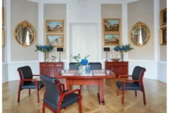 Tavolo sala riunione classico per ufficio PRESTIGE S610 1,6 Metri