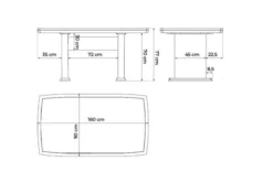 Tavolo sala riunione classico per ufficio PRESTIGE S610 1,6 Metri