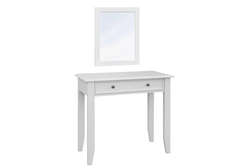 Toeletta shabby chic pino massello bianco