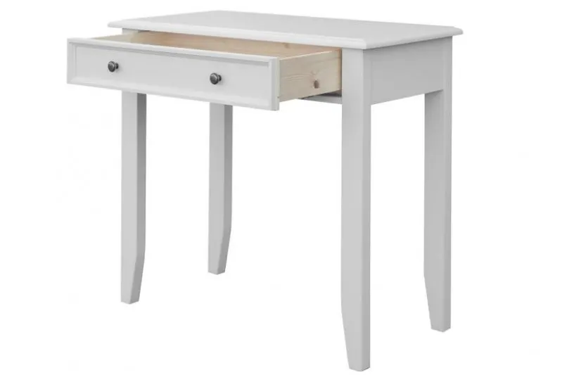 Toeletta shabby chic pino massello bianco