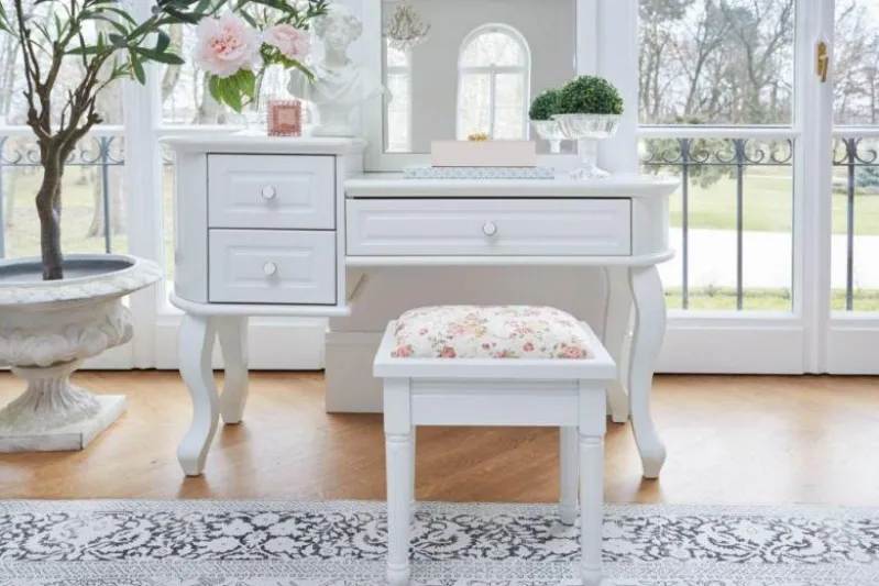 Toilette camera da letto con specchio Princess 806 colore Bianco