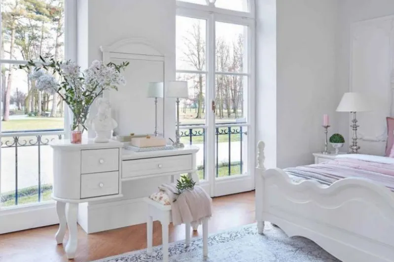Toilette camera da letto con specchio Princess 806 colore Bianco