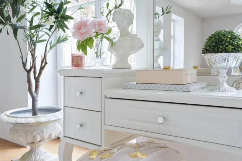 Toilette camera da letto con specchio Princess 806 colore Bianco
