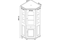 Vetrina ad angolo Princess 830 colore Bianco