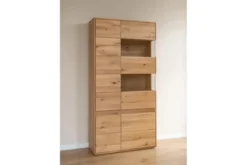 Vetrina alta 2 ante destra in legno naturale massello oliato