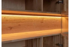 Vetrina 3 ante in legno naturale rovere massello moderna