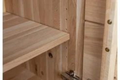 Vetrina 3 ante in legno naturale rovere massello moderna